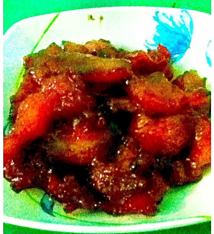 Snapdishの料理写真:cured sweet pork (tocino)|tee fanerさん