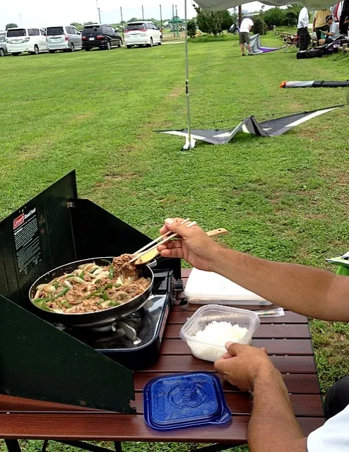 こんなかんじでご飯持参で焼き焼き。|Sumichanさん