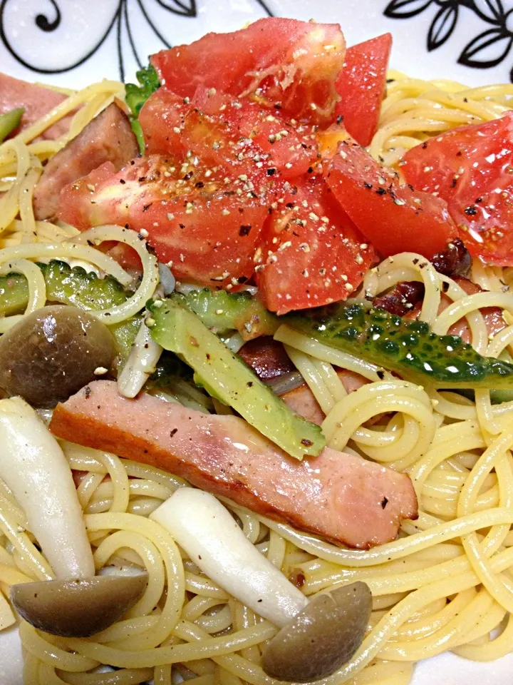 男料理 夏野菜の山葵醤油 パスタ|annexさん