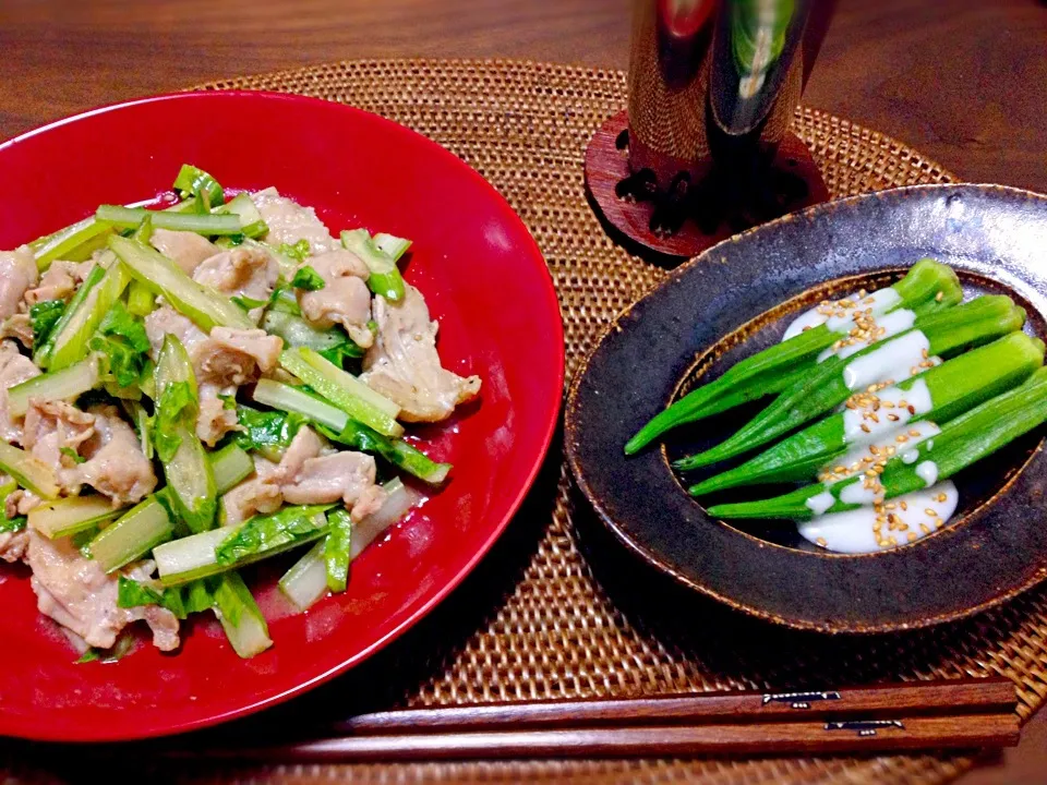 セロリと鶏腹身の中華塩麹炒め( ´ ▽ ` )ﾉ|nao子さん