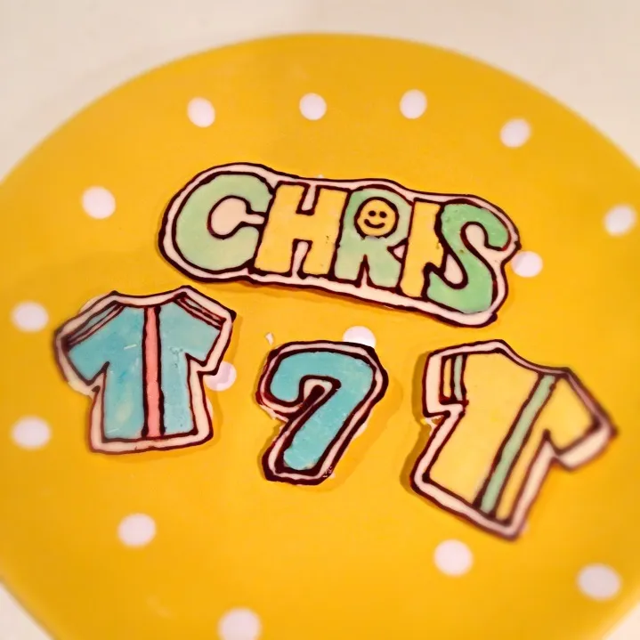 Snapdishの料理写真:Birthday choc plates|Chibiko's Kitchenさん