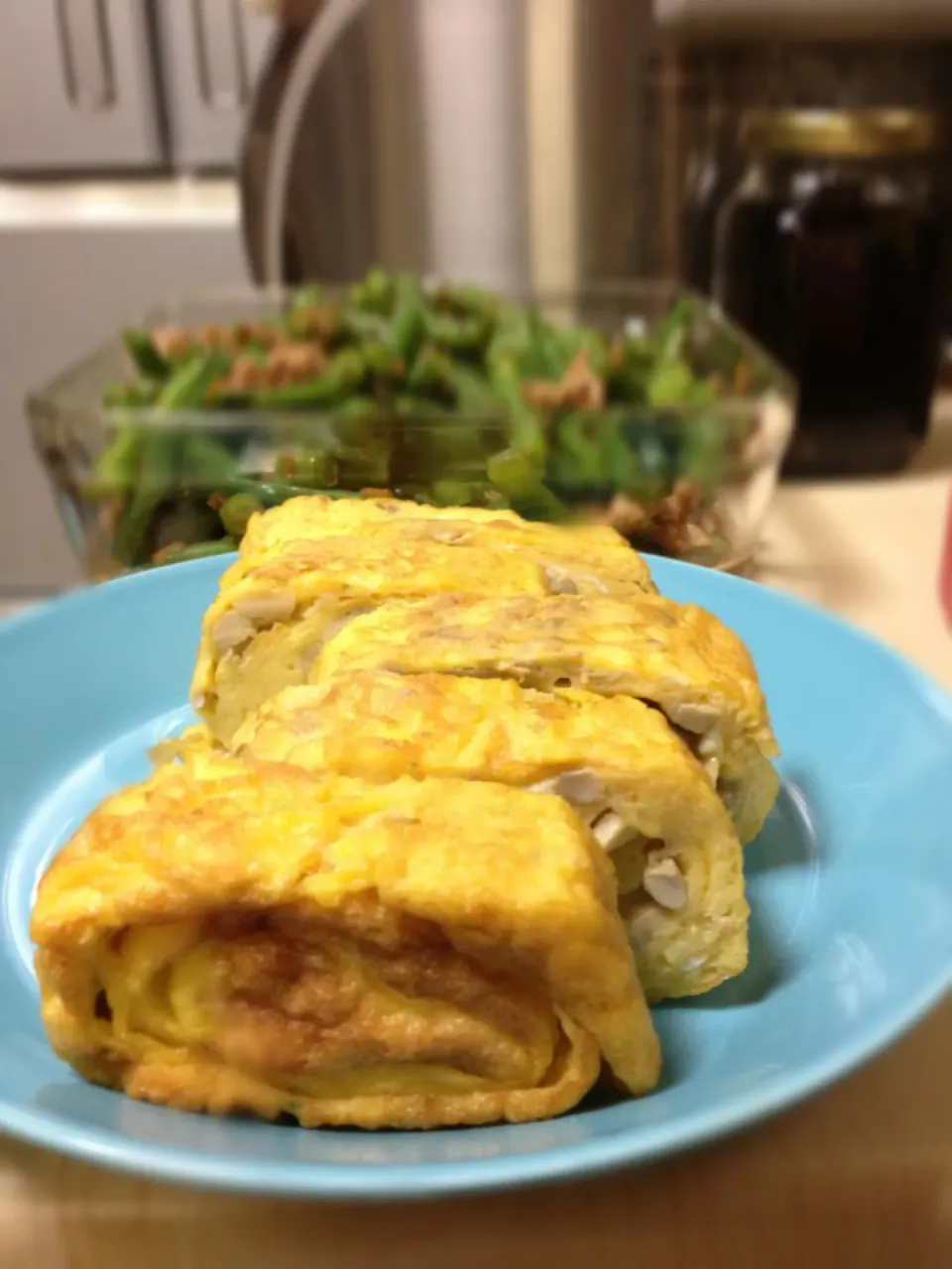 Snapdishの料理写真:厚焼き玉子(塩きのこ、チーズ入り)|morimi32さん