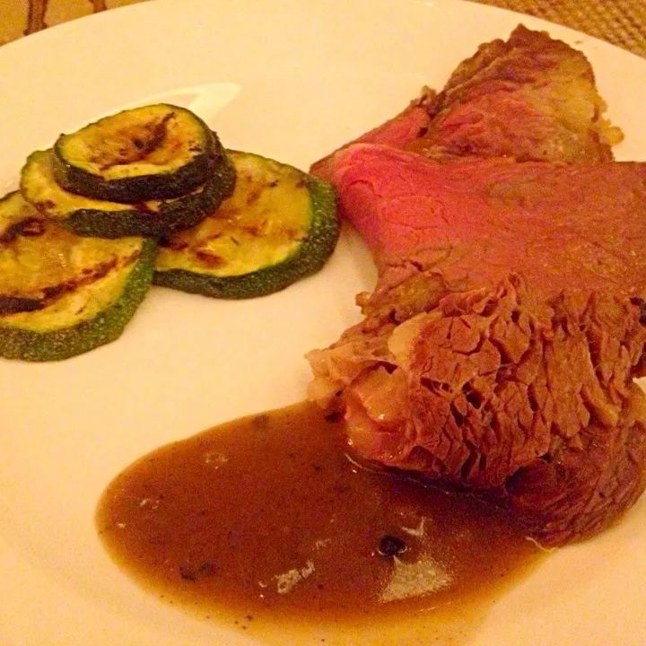 Steak slice and grilled zucchini|rcxy bさん