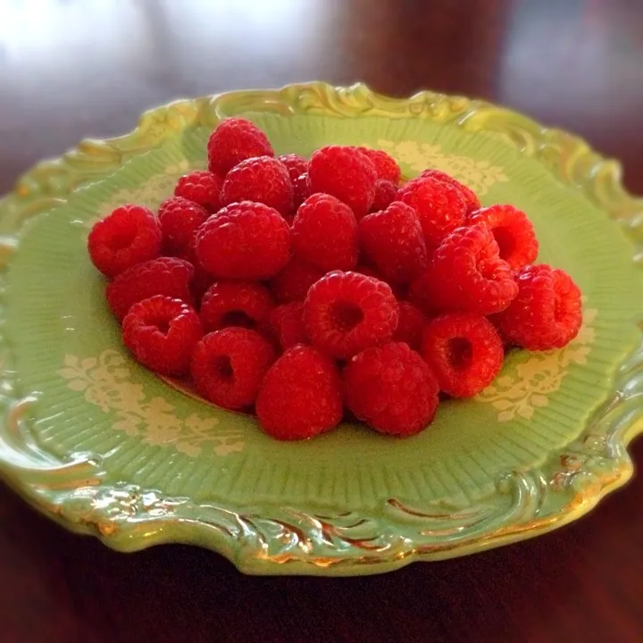 Fresh picked raspberries|wendiさん