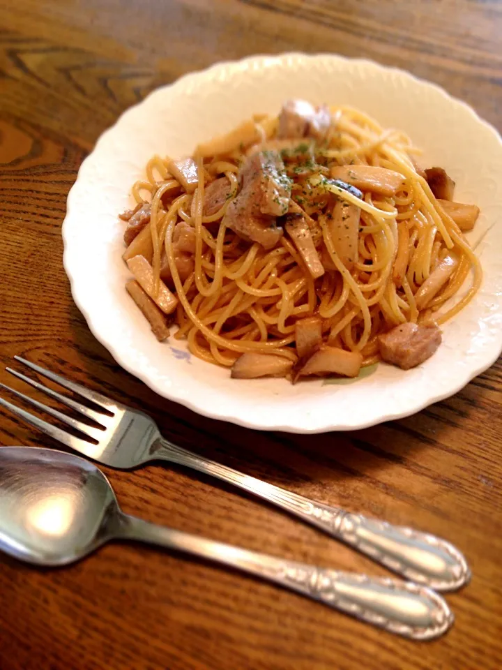 Snapdishの料理写真:マヨぽんパスタ！|ちえさん