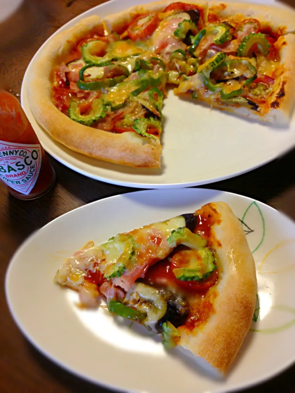 自家採種で夏野菜ピザ🍕|まさまささん