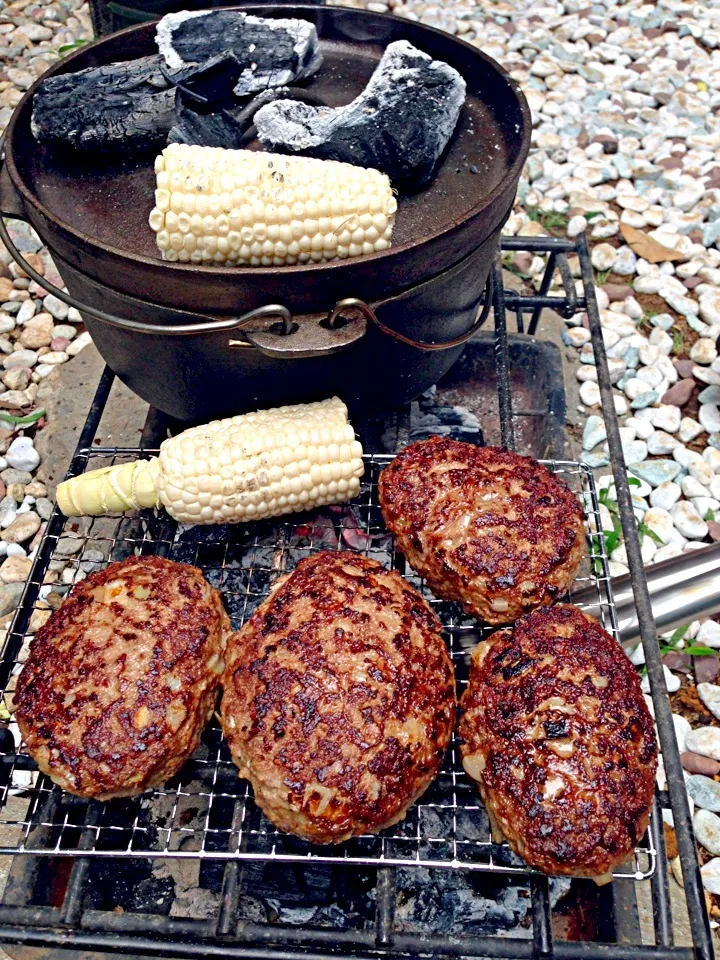 Charcoal-grilled hamburg🔥炭火焼ﾊﾝﾊﾞｰｸﾞ by chef fubby|🌈Ami🍻さん