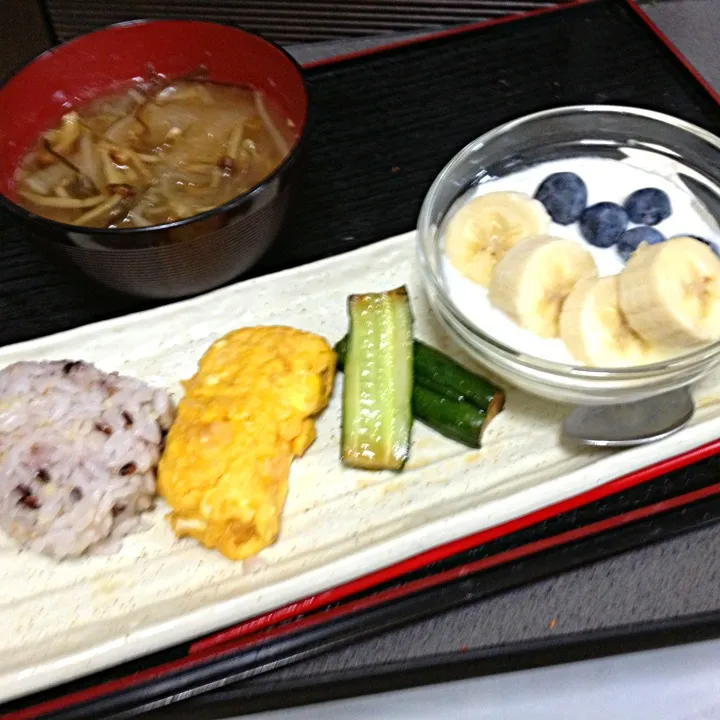 朝ごはん  今日は干しエビ入り玉子焼き|ぽんたさん