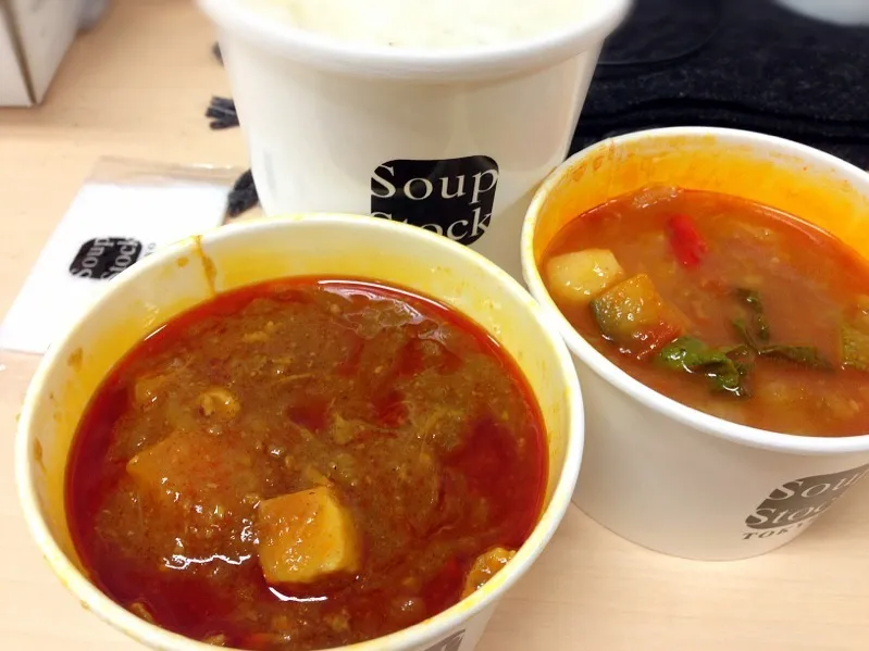 Mango curry and minestrone take out|chan mitsuさん