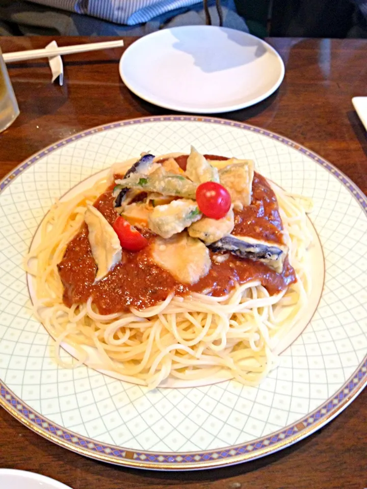 Snapdishの料理写真:夏野菜のあんかけスパin名古屋|hgdsiさん