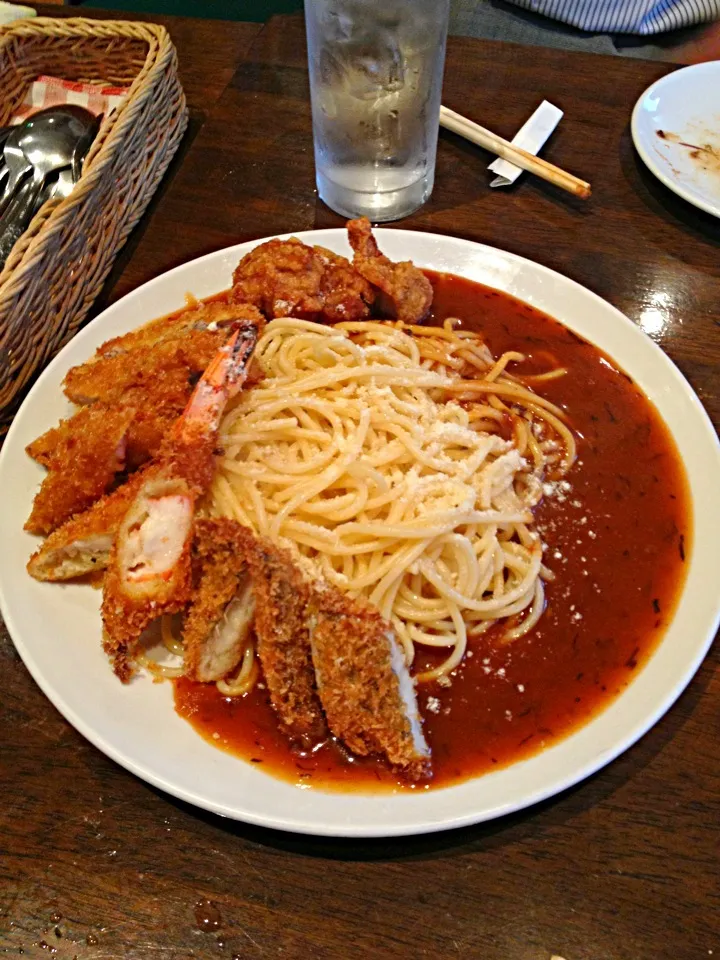 Snapdishの料理写真:あんかけスパえびふりゃ〜in名古屋|hgdsiさん