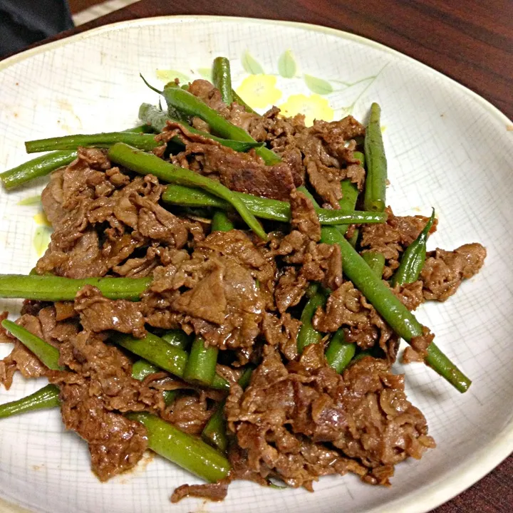 いんげんと牛肉のさっと煮|だるころさん