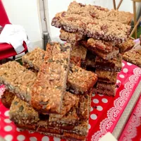 Snapdishの料理写真:Mixed Seed and Maple and Pecan Granola Bars with Dark Belgian Chocolate|Nicola Byrneさん