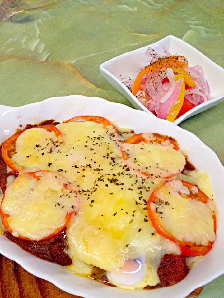 焼きカレーその2  パプリカと赤玉ねぎのマリネ|きくりさん