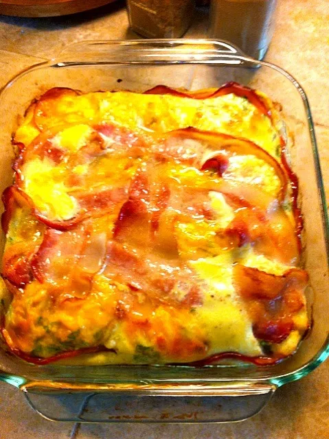 Ham-Crusted Quiche with Bacon|Joさん