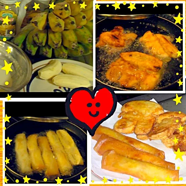 sinapot and turon#saba(kind of banana)#filipino dish|Len(^_−)−☆さん