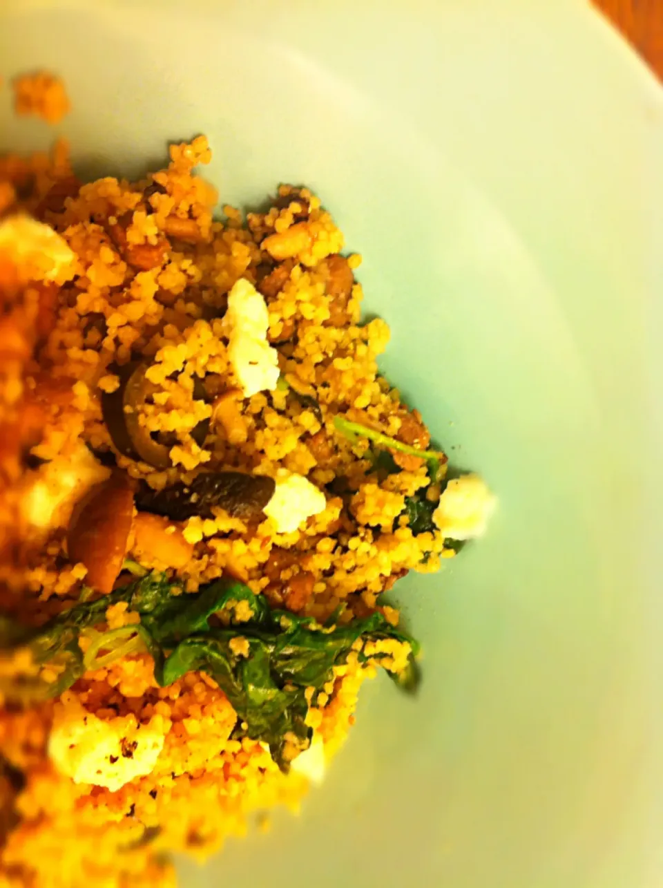 Beef, Mushroom & Spinach with Quesong Puti Couscous|Mia E.さん