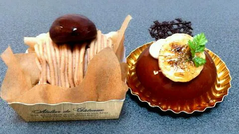 Snapdishの料理写真:モンブランとチョコムース|金時さん