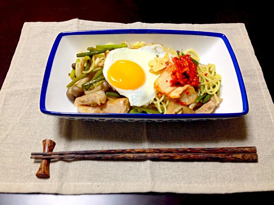 豚トロとニンニクの芽の塩だれ焼きそば|恭子さん