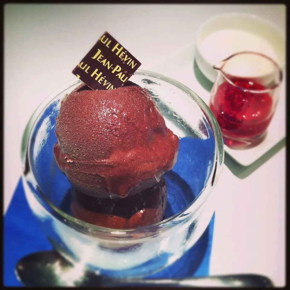 JPH/Sorbet cacao nature＋Sauce framboise|cakeさん