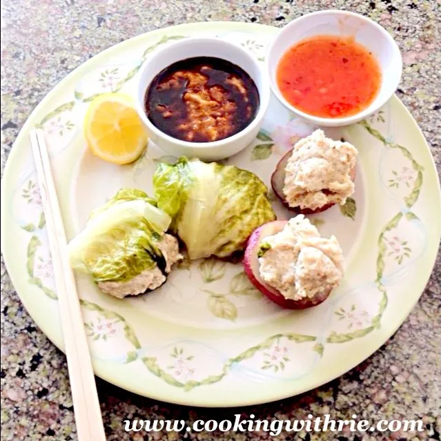 Dimsum Somay ala cookingwithrie, dip it on peanuts sauce and sweet&sour chili sauce|rie simsさん