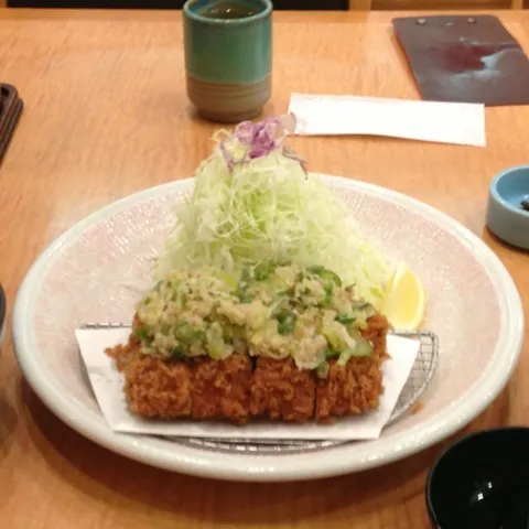 ねぎ塩ひれかつ定食|to-takeさん