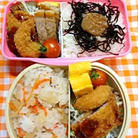 上ー娘のお弁当 下-わたしのお弁当|まさゆうたんさん