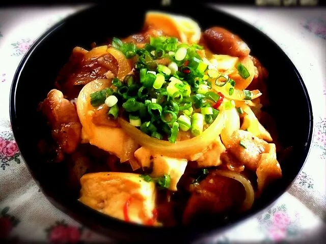 豆腐と豚肉の黒胡椒丼♥|裕子さん