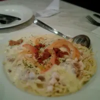 Snapdishの料理写真:Pasta meal white carbonara|Mohd Saifulさん