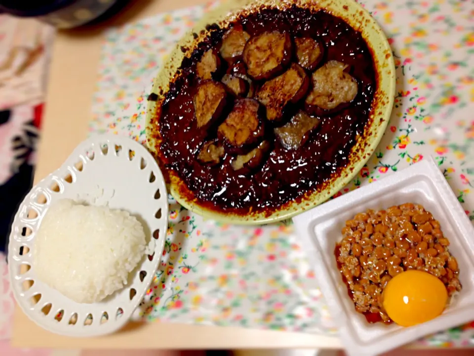 焼きナスの肉みそ掛け|1614さん