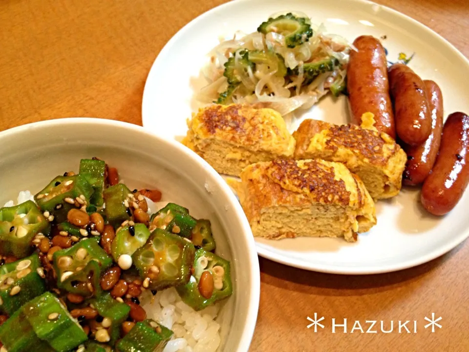 Snapdishの料理写真:手抜き晩御飯|Hazukiさん