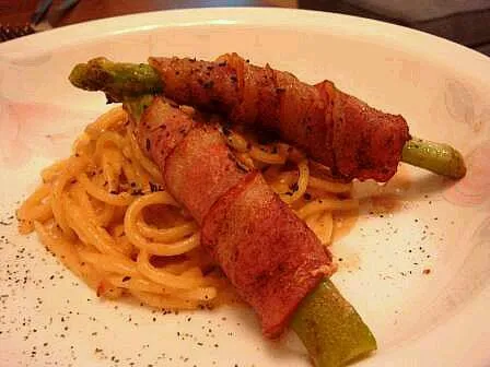 asparagus bacon pasta|Ernest Tseさん