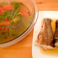 Sweet n sour soup with trout