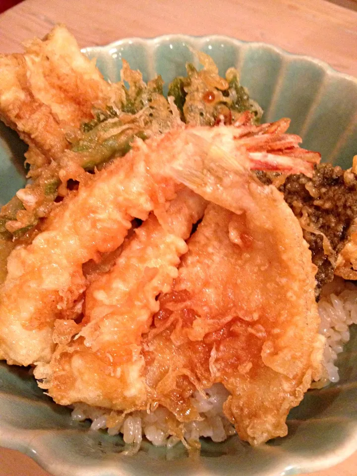 銀座で上天丼！穴子が絶品。|Tomyさん