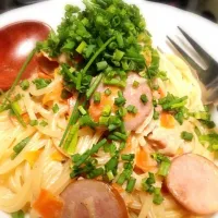 Snapdishの料理写真:塩辛クリームパスタ|ywakabayashiさん