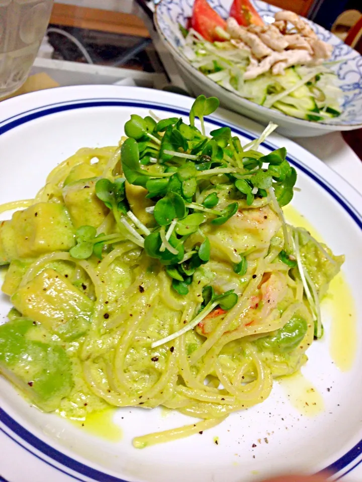 海老とアボカドのクリームパスタ🍝|虎キチ6さん