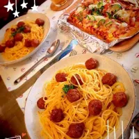 Snapdishの料理写真:ミートボールパスタ♡