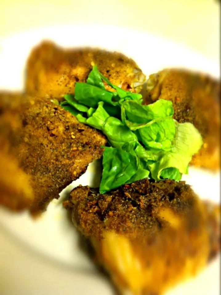 Oven roasted chicken thighs- peppered and spiced|Juliee ~ ジュリーさん