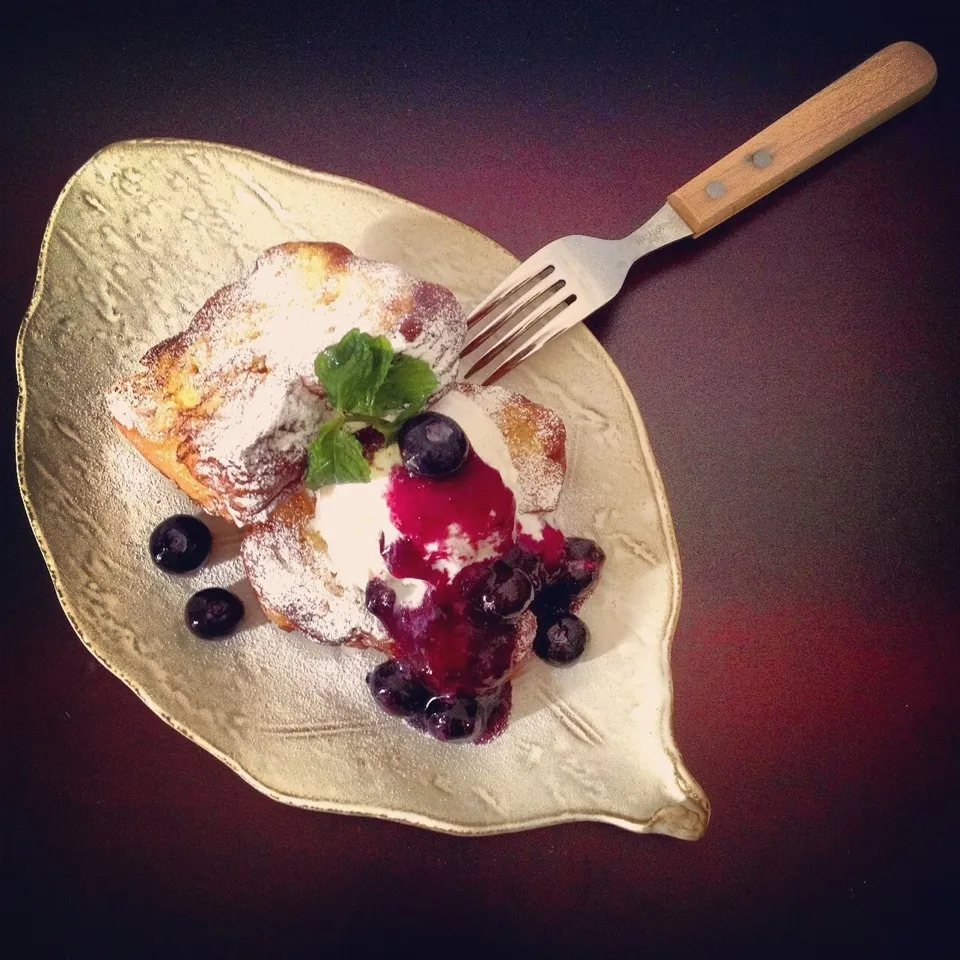 French toast of a blueberry|nori.co.jpさん