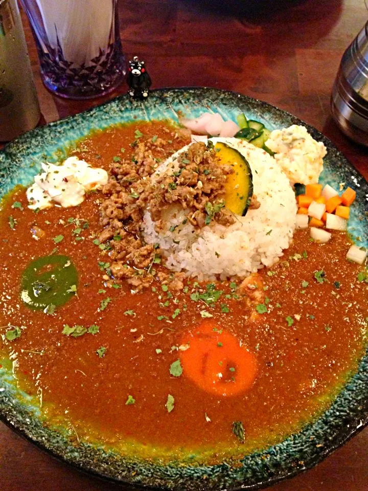 Snapdishの料理写真:ボタニカレーを激辛で。クリームチーズトッピング2013#227|大阪カレー部長さん