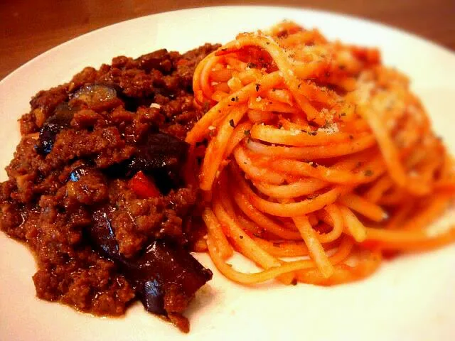 Pasta with egg plant and Beef|Ernest Tseさん