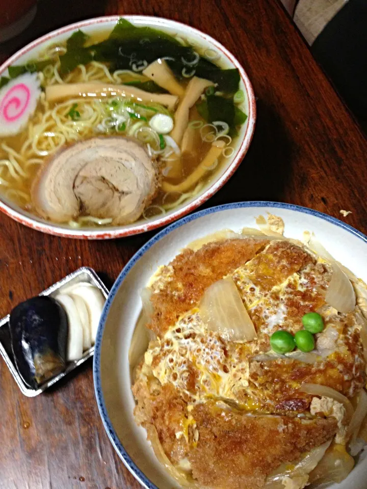 カツ丼＆ラーメン|hiroさん