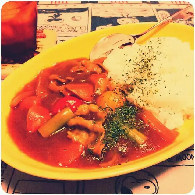 🌴🌻pork curry and rice🌻🌴|🌜 miaow 🌞さん