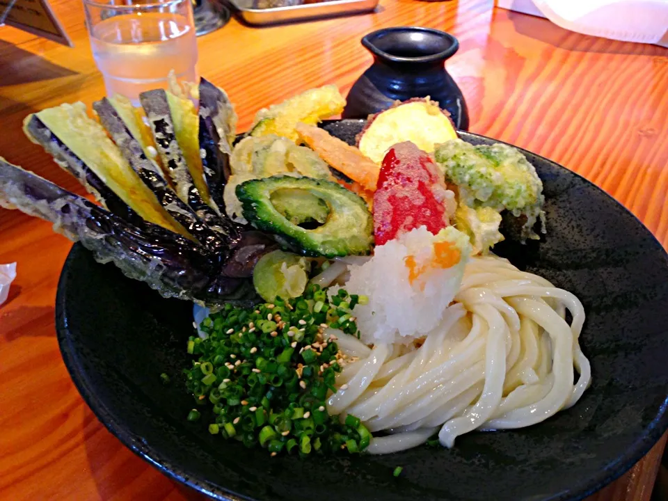 野菜天ぶっかけうどん|やすさん