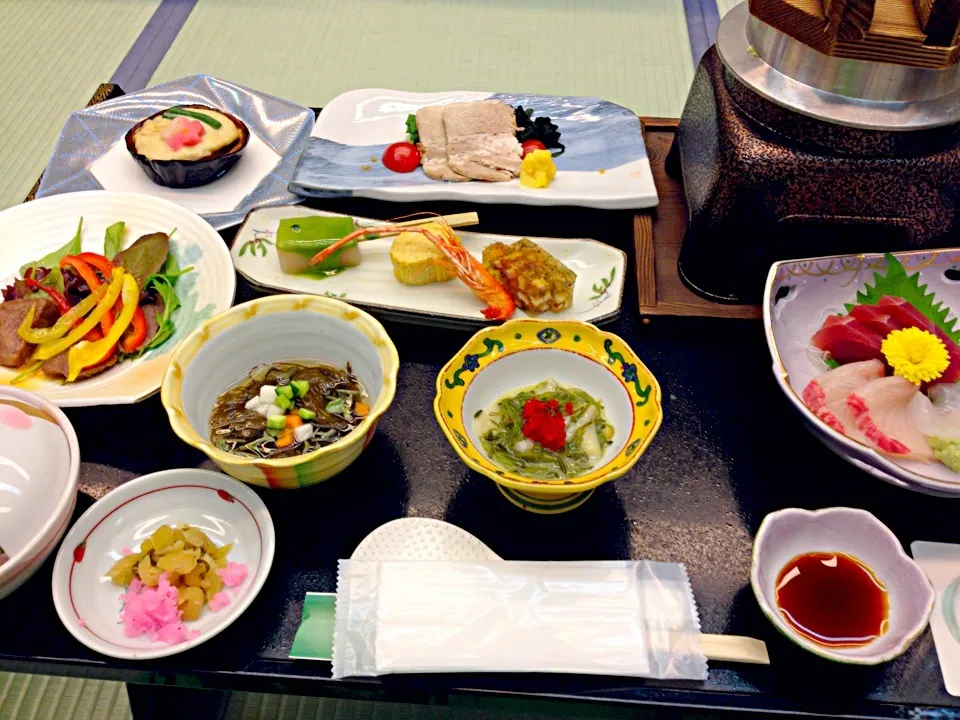 Snapdishの料理写真:温泉で夕食🍚|かずみさん