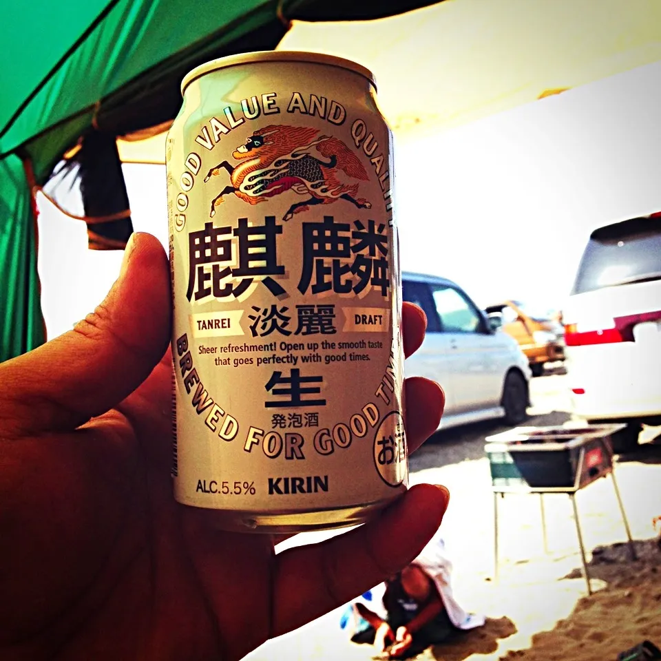 お疲れ様デス♪  海で焼肉 そしてビール🍺（笑）北海道の短い夏を満喫中です♪|☆アキラっち☆さん