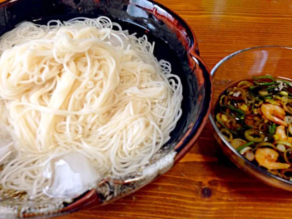 素麺 ひとり手抜きランチ|aynyaynyさん