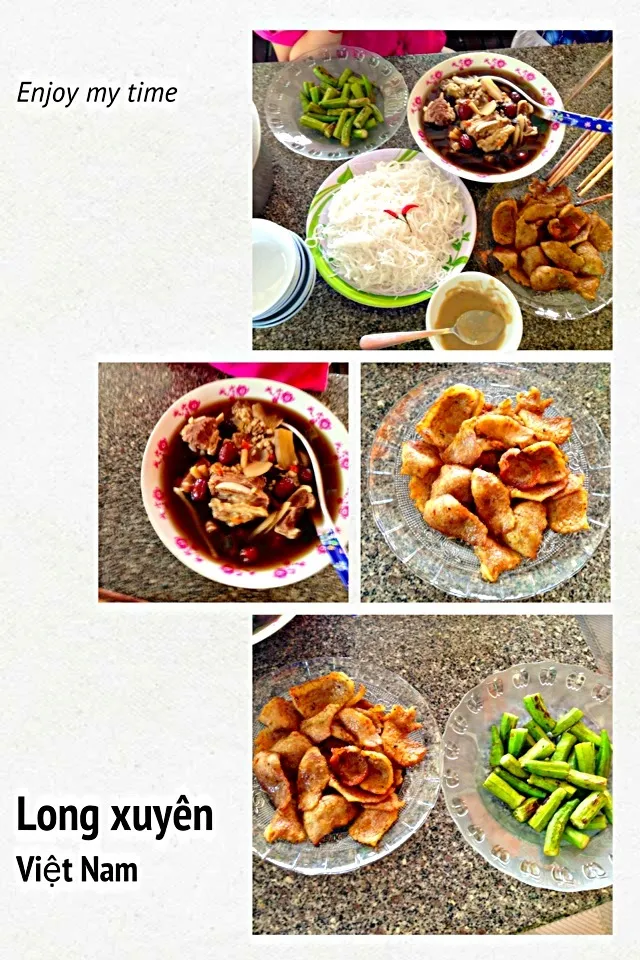 Snapdishの料理写真:Cao sơn nướng sả tế, bò hầm thuốc bắc, ngà voi óc khỉ|Bùi Ngọc Hàさん