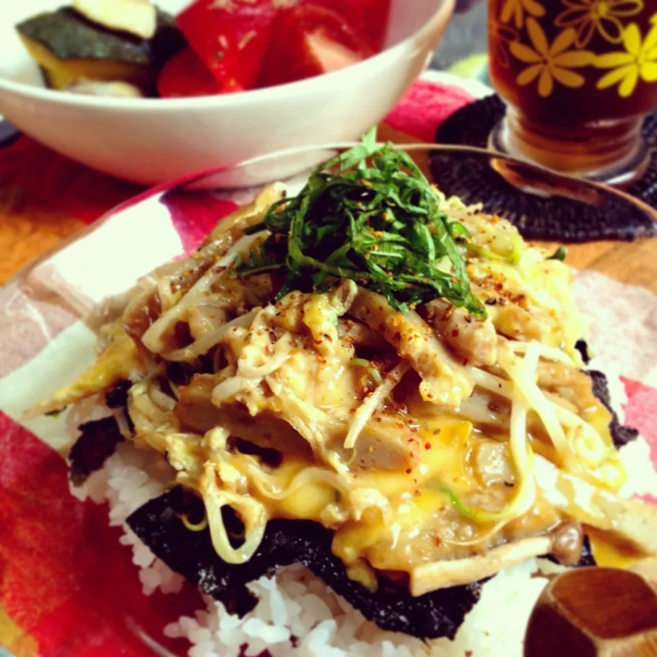 今日のトモコンダテはじゃこ天ともやしの玉子とじ丼🐟🐥🎶|🇯🇵ともこちゃん。さん