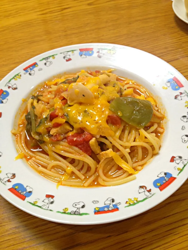 Snapdishの料理写真:夏野菜のトマトパスタ|ゆりっちょんさん